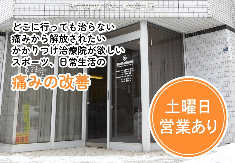 札幌市北13条東にある渡辺鍼灸・整骨院はスポーツ、日常生活の痛みを改善できる治療院