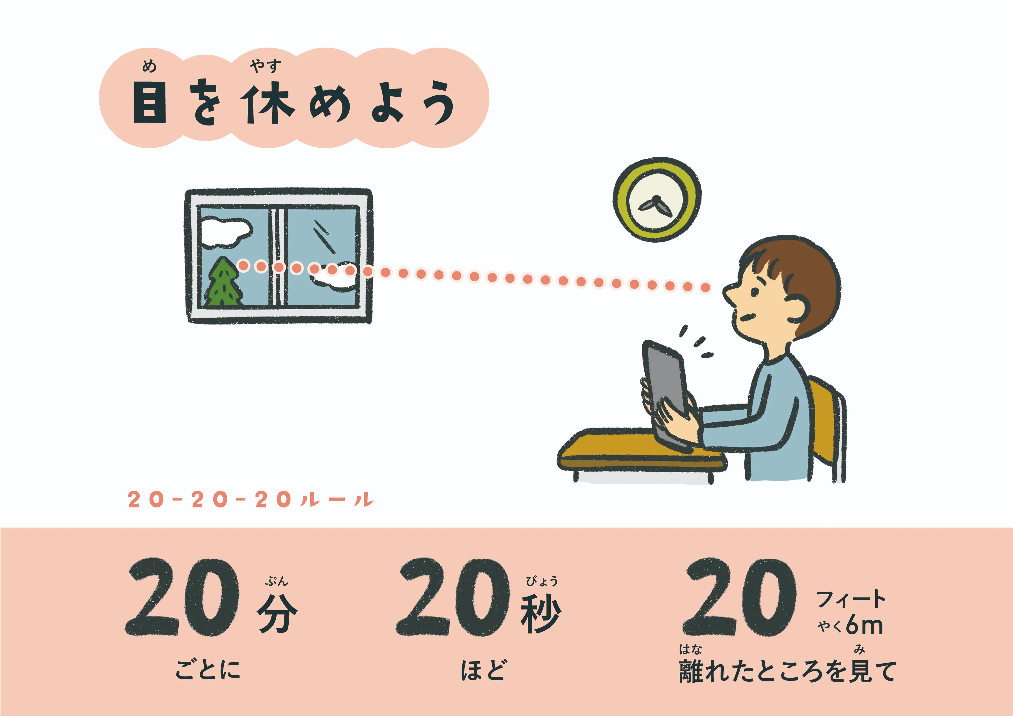 眼精疲労のセルフケア｜20-20ルールと就寝前のスマホ使用を控える習慣
